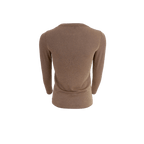 Faye Lurex Long-Sleeved Top, Golden Sand colour image 2
