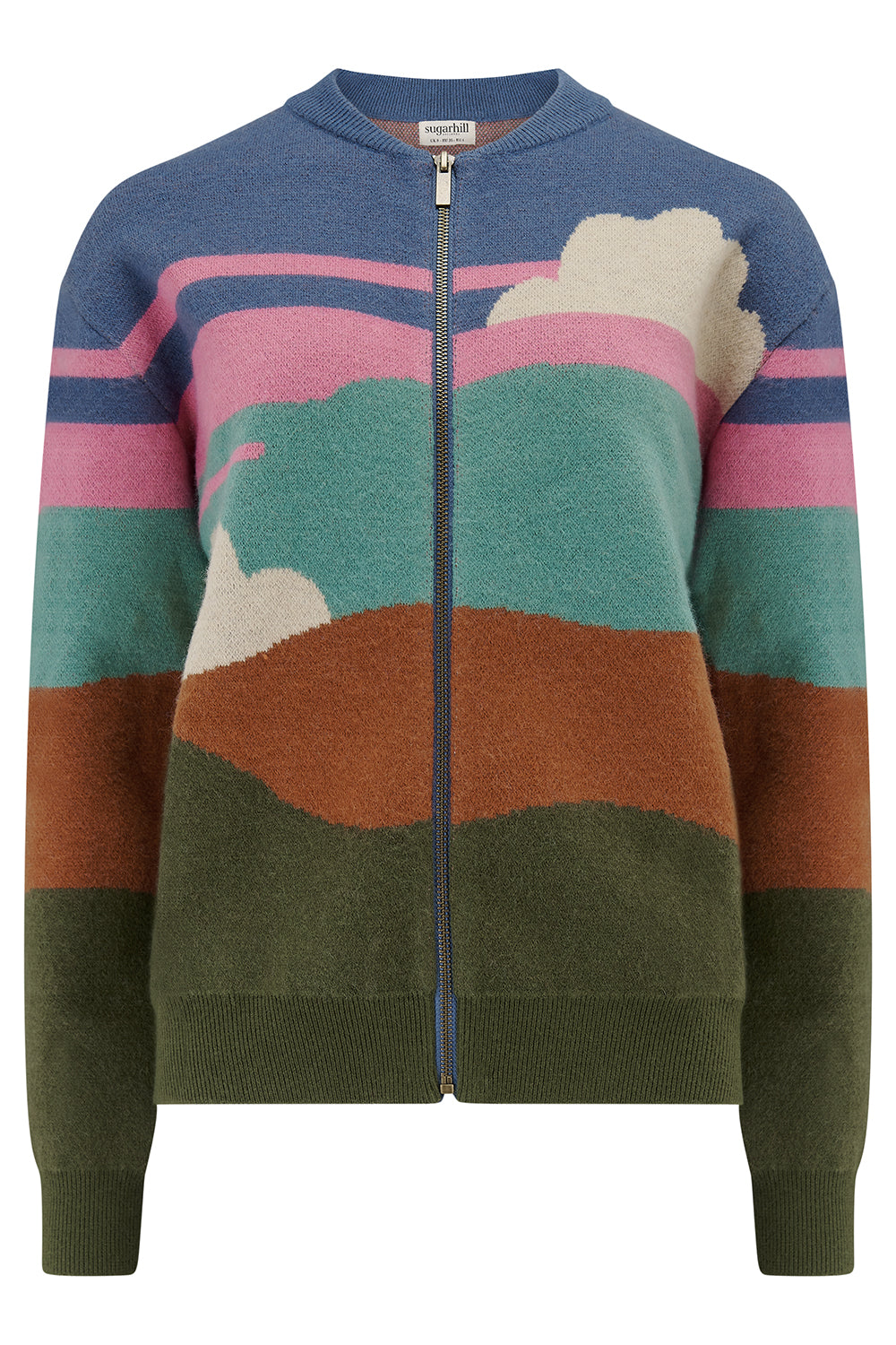 Solana Knitted Bomber, Multi, Cloudy Hills image 4