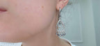 Silver Hematite Gemstone Chandelier Earrings image 1