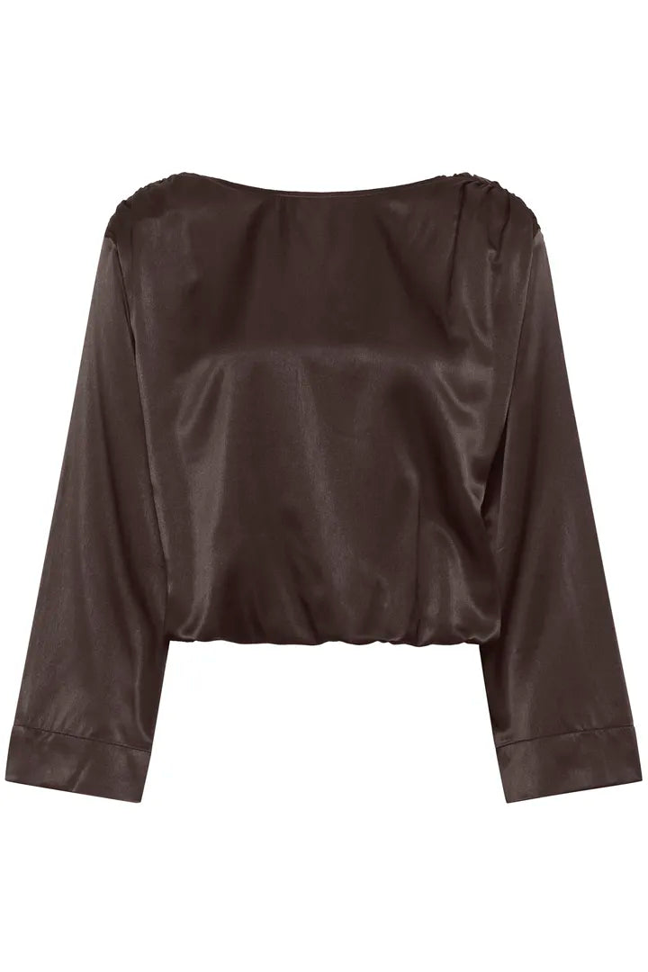 Estelle Wrap Blouse, Espresso image 6