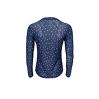 Annie Mesh Blouse, Navy Dot