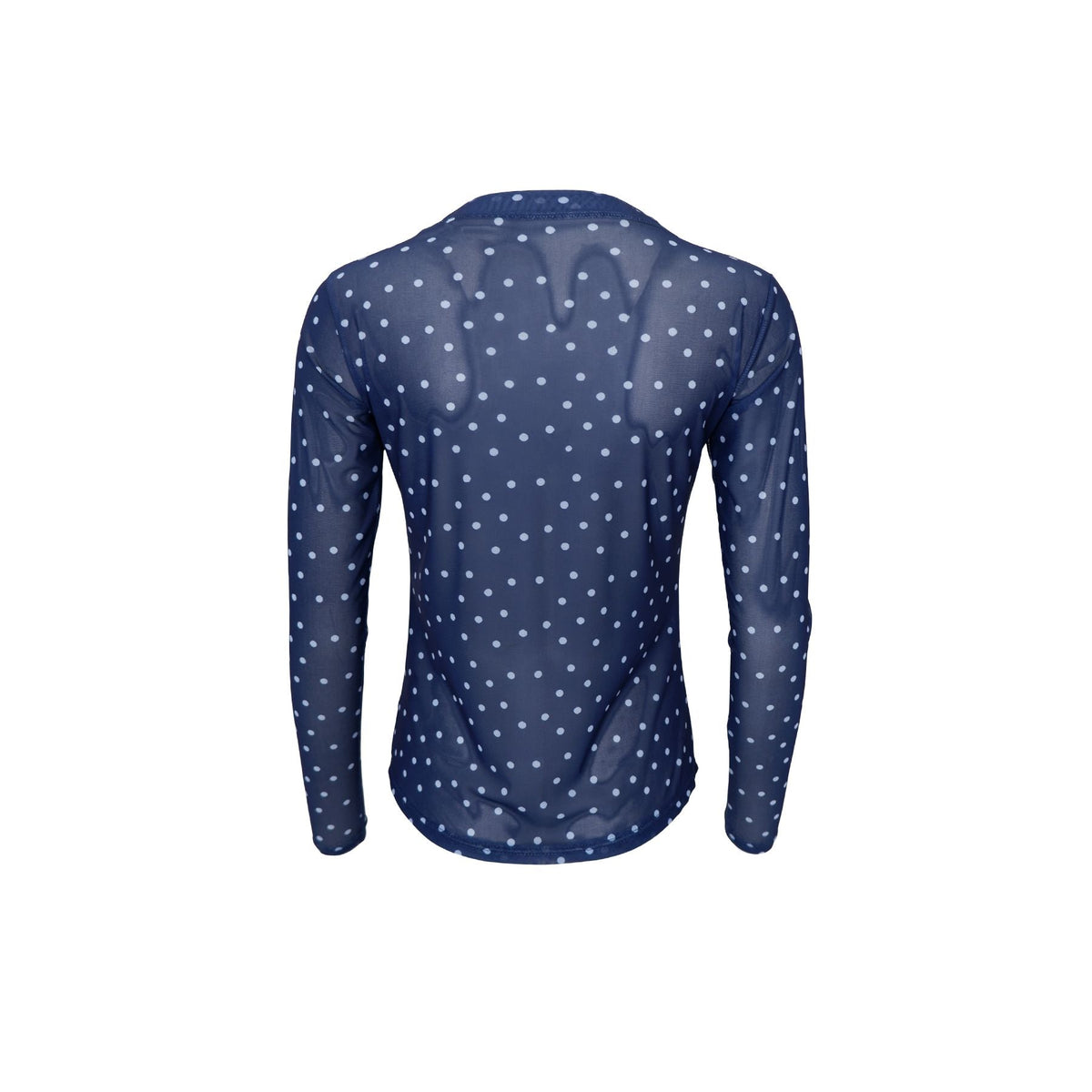 Annie Mesh Blouse, Navy Dot