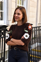 Applique Luxury Knit, Brown