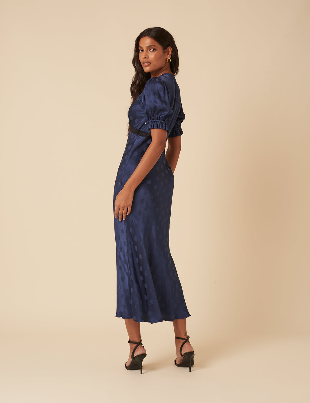 Angela Midi Dress, Midnight Blue image 4