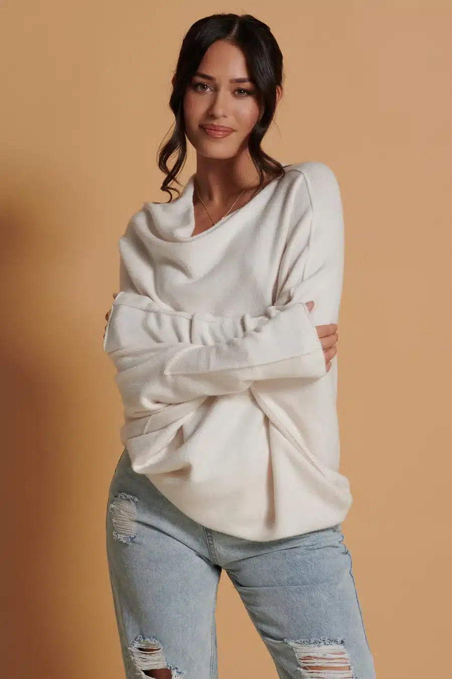 Asymmetric Knit, Seasonal White image 6