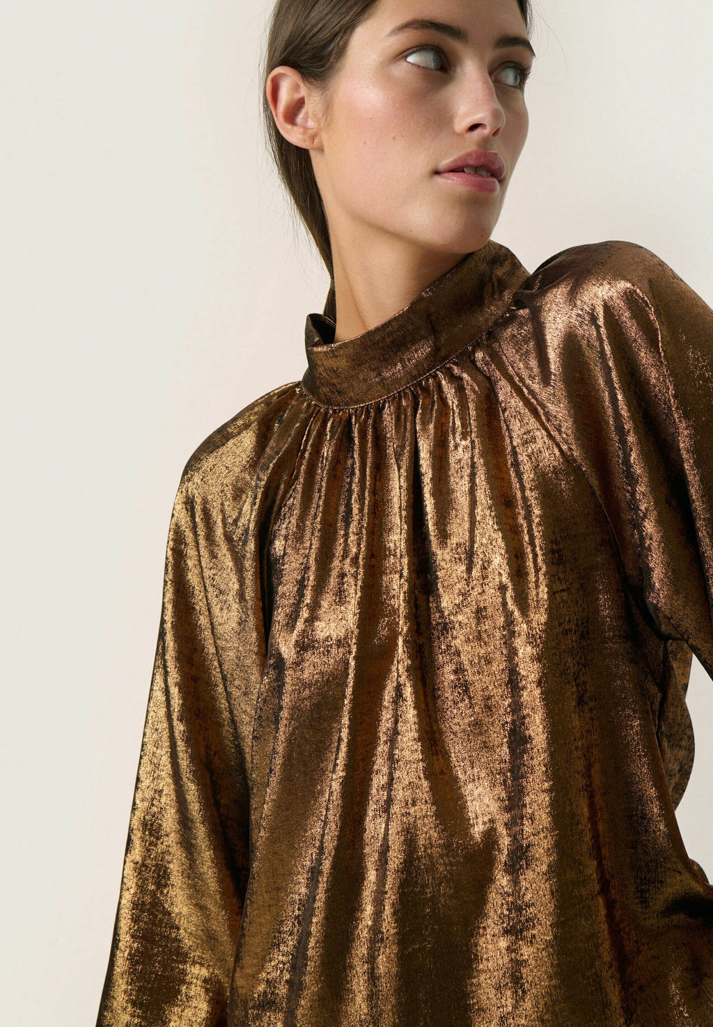 Elvie Ronya Blouse, Copper — Soaked in Luxury