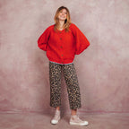 Brigit Pointelle Stitch Balloon Sleeve Cardigan, Orange image 4