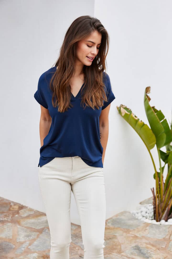 Liv Tee Shirt, Navy Blazer image 0