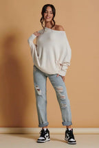 Asymmetric Knit, Seasonal White image 5
