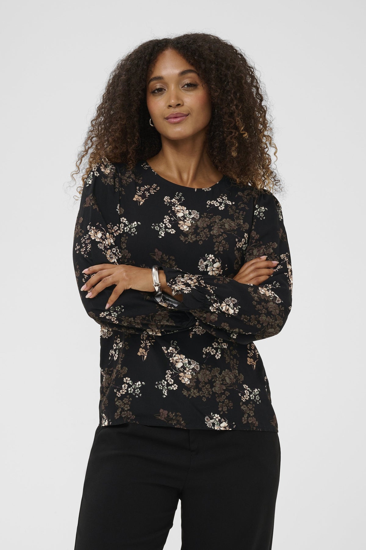 CRAlora Blouse, Black Autumn Floral