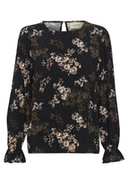 CRAlora Blouse, Black Autumn Floral