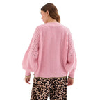 Brigit Chunky Knit Cardigan, Blush