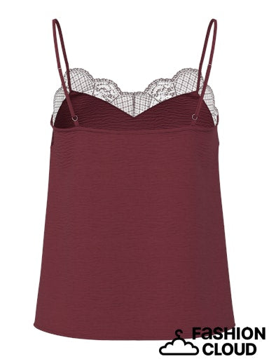 Tiffany Strap Lace Top, Tawny Port image 5