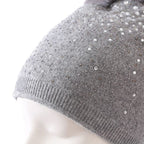 Sequin Double Pompom Hat, Silver image 2
