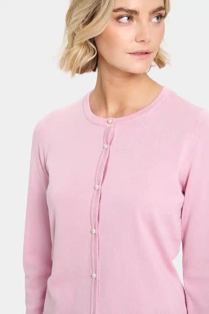 Jemma  Cardigan, Pink Nectar image 1