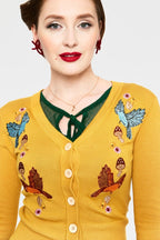 Ginny Woodland Cardigan, Mustard image 1