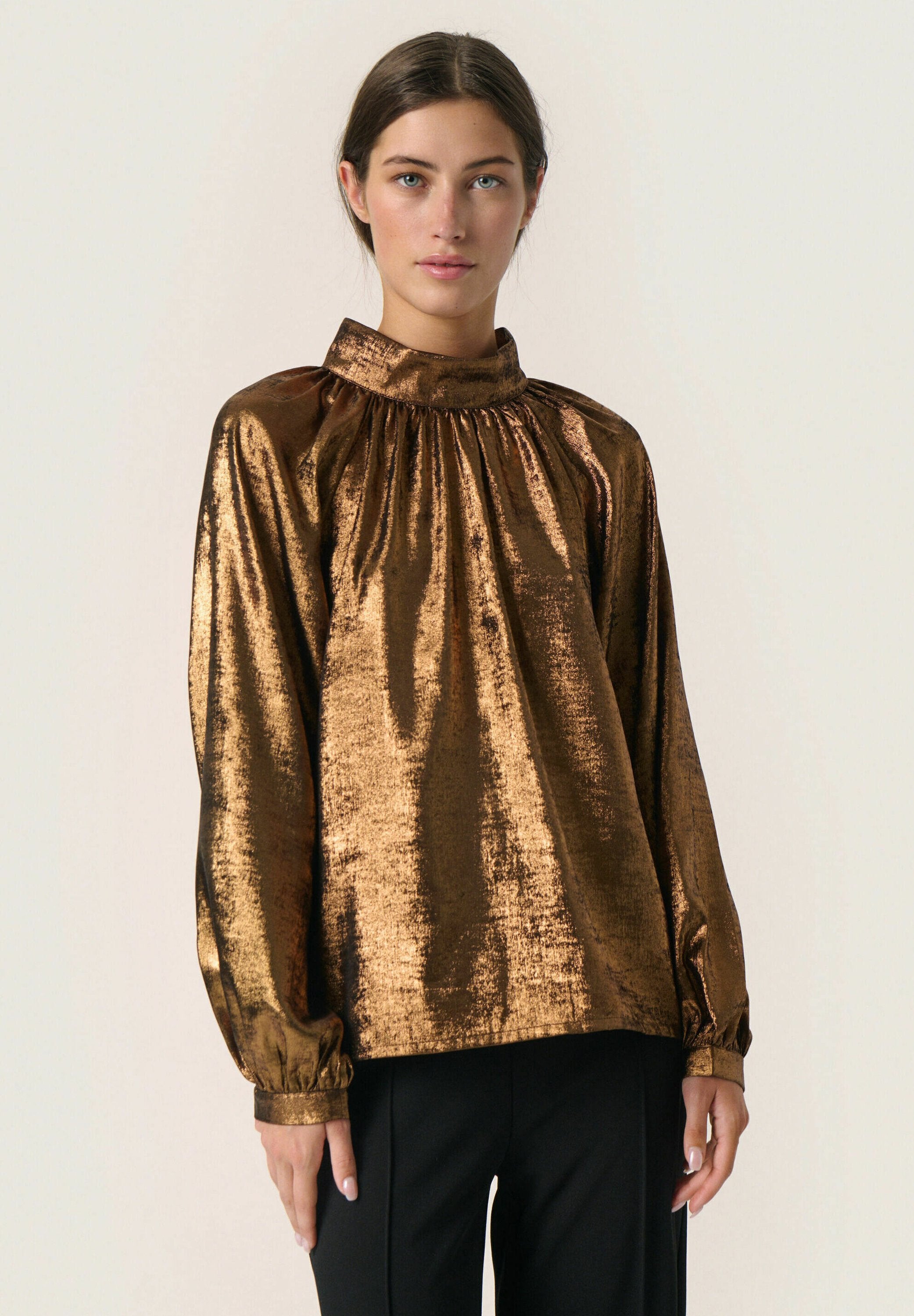 Elvie Ronya Blouse, Copper — Soaked in Luxury