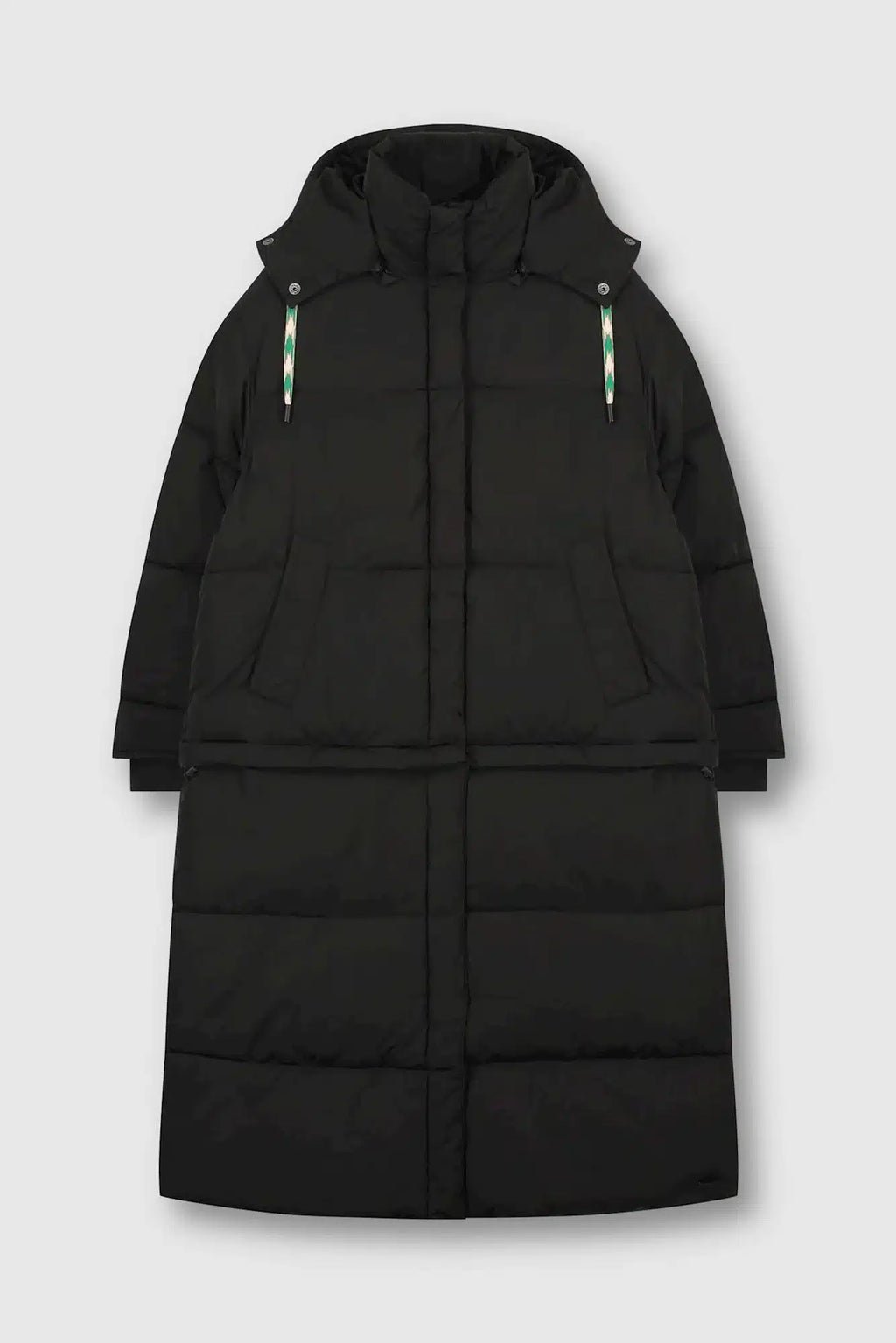 Jola Coat with detachable skirt, Black image 1