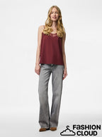 Tiffany Strap Lace Top, Tawny Port image 3