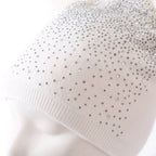 Sequin Double Pompom Hat, Cream image 2