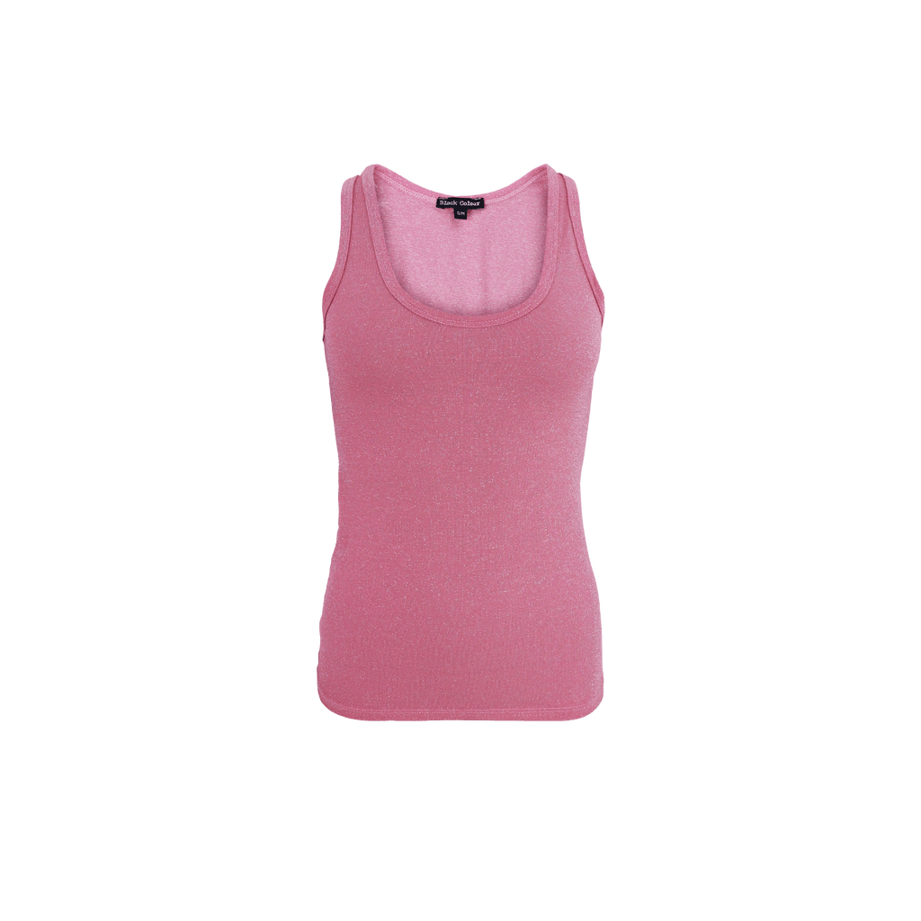 Faye Lurex Vest Top, Pink colour image 0