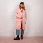 Alex Balloon Sleeve Cable Maxi Cardigan, Pink image 1