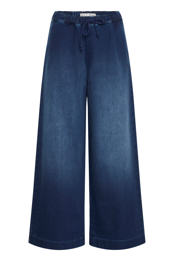Raven High-Waisted Trouser, Dark Blue Denim image 5
