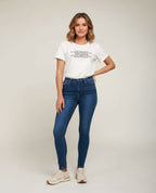 Maya Stretch Jean, High Waist, Indigo Blue image 0