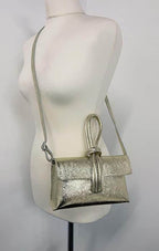 Metallic Leather Loop Bag, Gold image 2