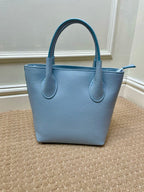 Melanie Mini Bucket Bag, Soft Blue - full grain leather image 2
