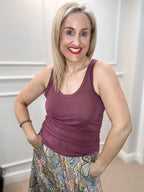 Faye Lurex Vest Top, Rosebud colour image 0