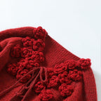 Rosie Knit  Cardigan, Burgundy image 6