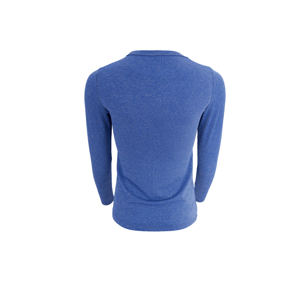 Faye Lurex Long-Sleeved Top, Sky Blue colour image 2