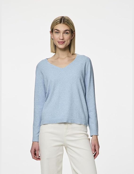 Bree O-Neck Jumper, Cashmere Blue Melange image 1