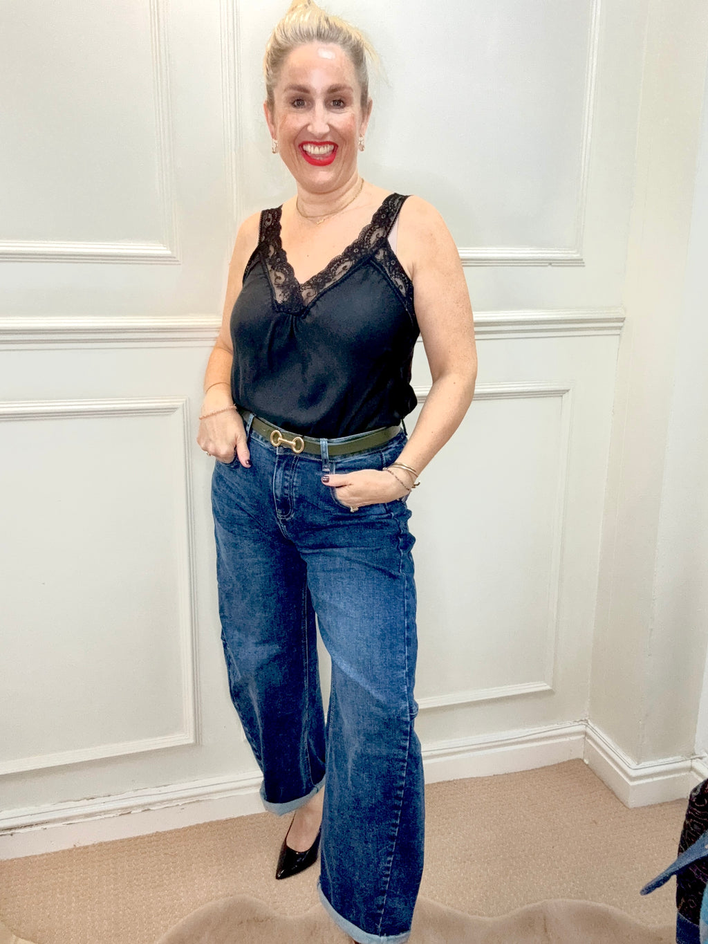 Dana Barrel Jeans, Indigo