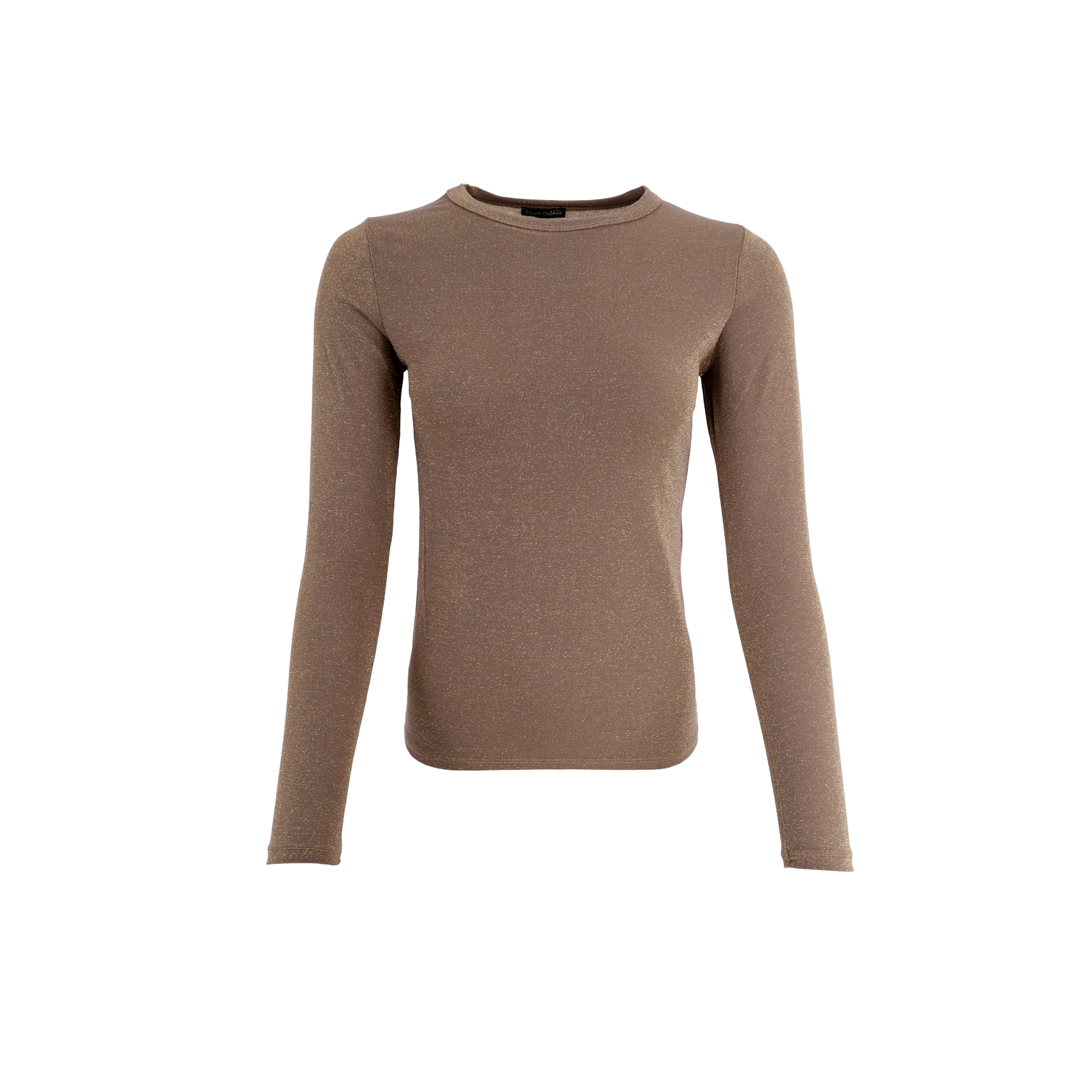 Faye Lurex Long-Sleeved Top, Golden Sand colour image 1
