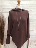 Asymmetric Knit, Chocolate image 5