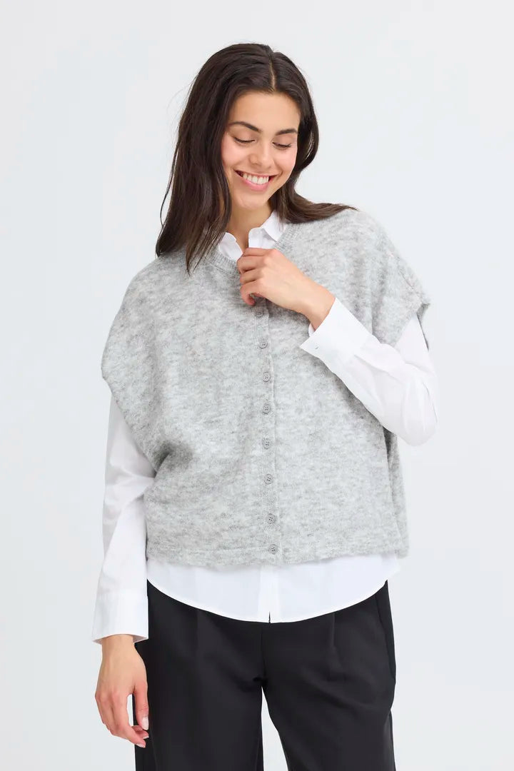 Sanny Cardigan,Light Grey Melange image 1