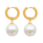 Gold-plated Pearl Earrings image 0