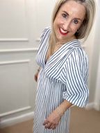 Kitty Dress, Navy Stripe image 1