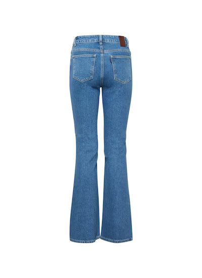 Talia High-Waisted Boot Cut Jean, Mid Blue Denim image 7