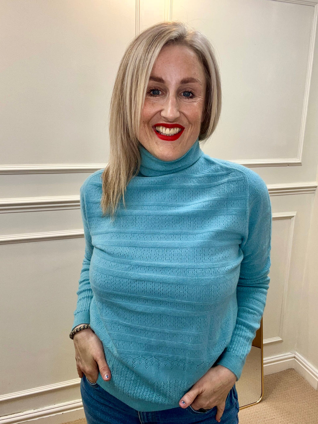 Dana Rollneck Jumper, Blue image 0
