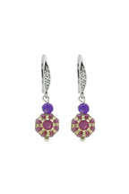 Silver Amethyst Gemstone Belle Earrings image 0