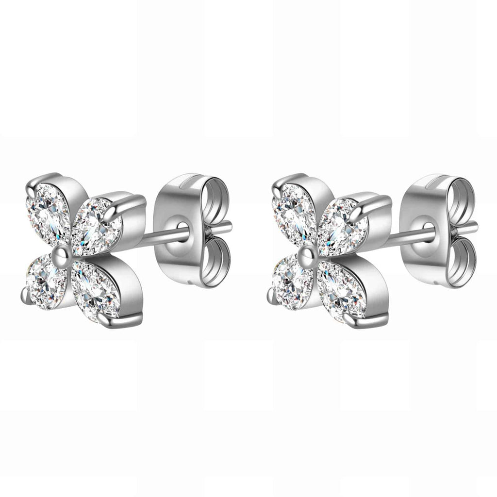 Stainless Steel Flower Earrings image 0
