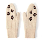 Cosy Leopard Paw Mittens, Beige image 0