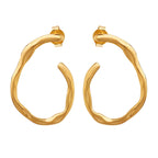Gold-plated Wrought Earrings image 0
