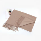 Tasselled Pashmina, Beige image 3