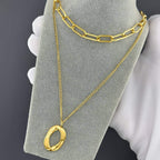Gold-Plated Twin Chain Necklace image 1