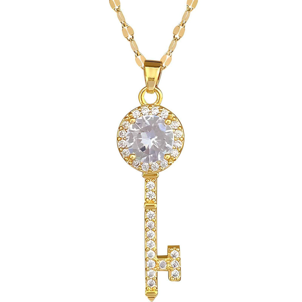Gold-plated Key Necklace image 0
