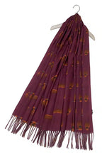 Highland Buffalo Print Wool Blend Scarf image 1